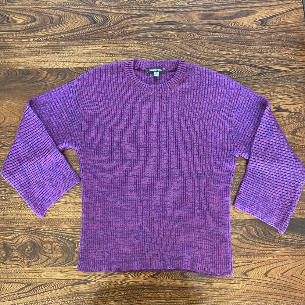 Urban Outfitters Purple/Violet Crewneck Knitted Sweater w/ Wide Sleeves